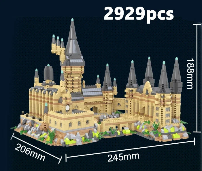 Magic Castle Model Building Blocks Creative Wizardry School Set City DIY Model Micro Bricks Assembly Toys Kid Child Adult Gifts