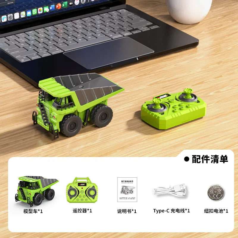 Empilhadeira RC 1:64 2 em 1 com Reboque – Controle Remoto 2.4GHz e APP Bluetooth, Brinquedo Infantil