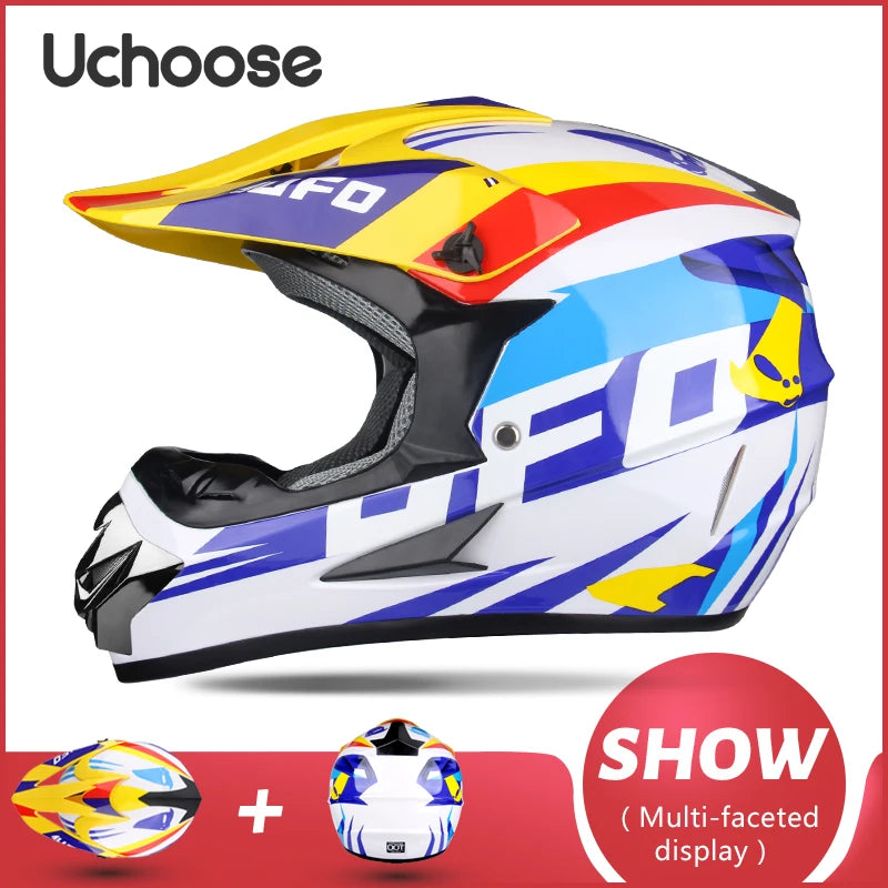 UCHOOSE Motorcycle Helmet Shark Motocross Off-Road Helm Children Moto Bike Accessories ATV Capacete De Moto Ike Downhill AM DH
