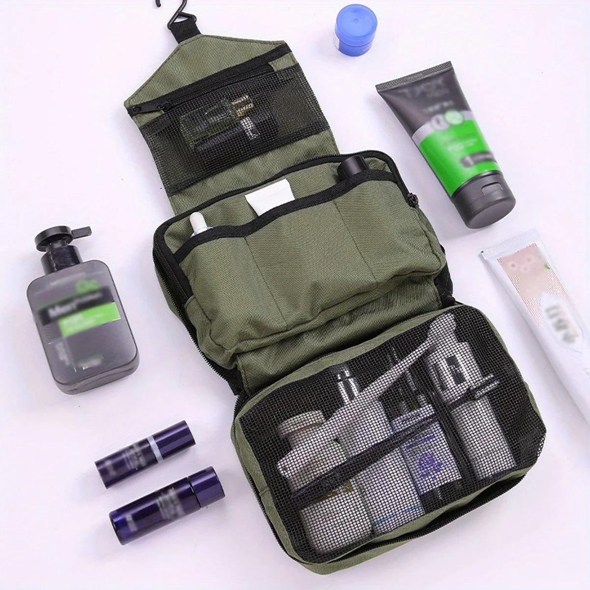 Hanging Men's Toiletry Bag Large Waterproof Cosmetic Bags Travel Organizer Lady Toiletries Makeup Toilet Foldable Bathroom Kit