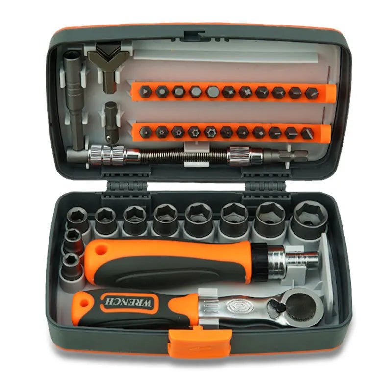 38 in 1 Labor Saving Ratchet Multipurpose Screwdriver Driver Set Household Hardware Tool Screwdriver Tool Box Hand Tool Sets