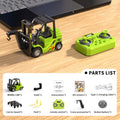 1: 64 Mini Alloy Remote Control Forklift 2-in-1 With Trailer APP Bluetooth Simulation Engineering Model Children Toy Gift