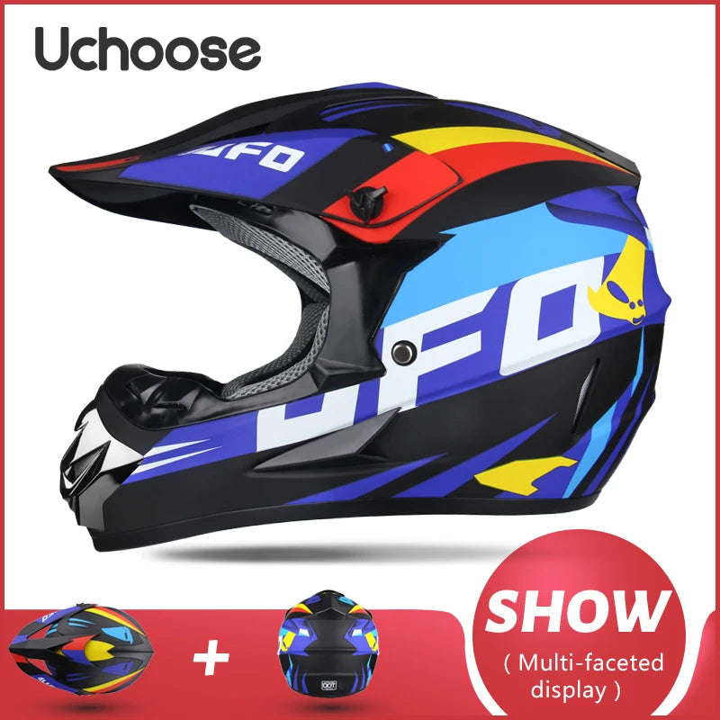 UCHOOSE Motorcycle Helmet Shark Motocross Off-Road Helm Children Moto Bike Accessories ATV Capacete De Moto Ike Downhill AM DH